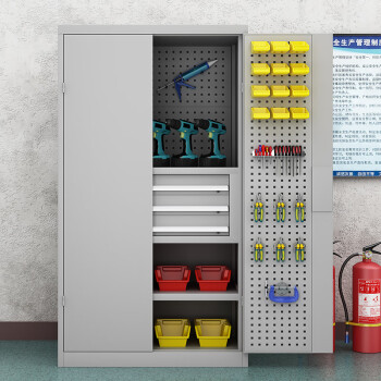 知旦603606工具柜钢制储物柜维修器材柜三抽通门带挂板