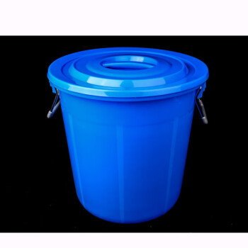 展源设备大垃圾桶圆桶大号商用塑料圆形收纳桶大容量水桶酒店工业垃圾桶【蓝色200L有盖圆桶*1个】
