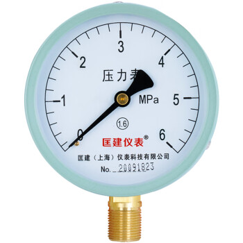 匡建仪表（CONJANT）Y-100压力表径向真空压力表指针式水压表油压表气压表表盘直径100mm 0-6.0MPa 
