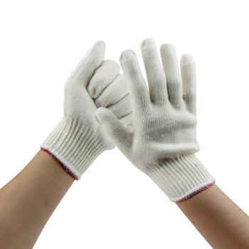 君御 71005M 工作尼龙耐磨劳动线手套 530克棉盖涤线手套(红边)*10副（7-30天货期）