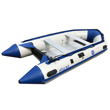海笛HAIDI【6人加厚冲锋舟3.6米】防汛救援充气船皮划艇应急橡皮艇加厚冲锋舟钓鱼船铝合金硬底