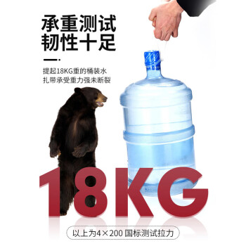 联嘉 尼龙扎带 塑料绑带 电缆捆扎带 束线扎线带 黑色 非标 4×250mm 250根