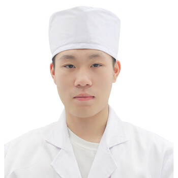 者也（ZYE）5顶白色圆帽卫生帽食品厂工作帽子女纺织厂防尘帽带松紧 白色均码