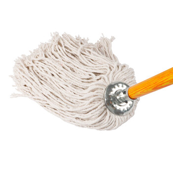 庄太太【白圆头木杆】大堂工厂物业吸水老式墩布棉线木杆拖把