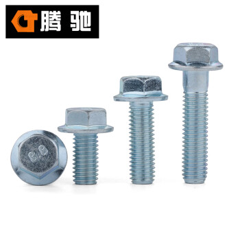腾驰 CT 碳钢45 六角法兰螺栓（平面） GB5787 碳钢六角螺栓 M12*40（120支/盒）