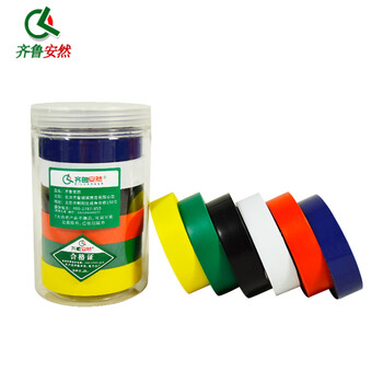 齐鲁安然 PVC电气绝缘胶带 电工胶布 耐寒耐磨抗老化家装 18米 混色 6卷桶装