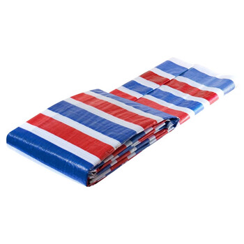 海斯迪克 彩条布防雨布 单膜彩条布 三色防雨布 防水防风篷布 普通款10M*30M HK-211