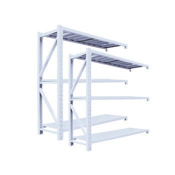 飞尔 仓储货架 仓库展示置物架 冷轧钢储物架【白三层副(不可单独使用) 120x40x200cm 均载180kg】