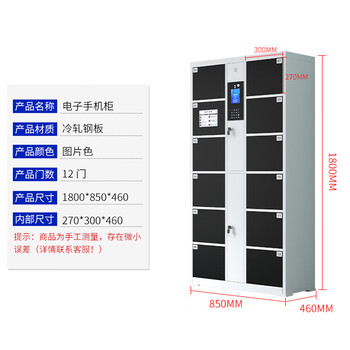 奈高电子存包柜商场超市单位智能手机存放柜寄存柜储物柜人脸识别12门