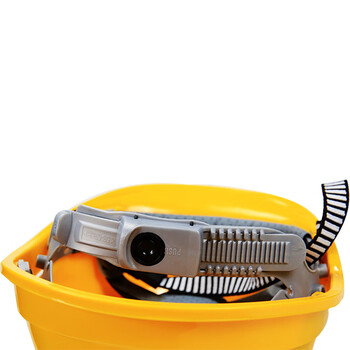 者也 ABS安全帽骑车头盔工地施工领导电工国标加厚防砸抗冲击头盔劳保建筑工程透气印字 宽顶款 蓝色