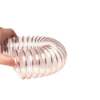 鼎红PU聚氨酯风管伸缩软管 镀铜钢丝软管透明pu吸尘木屑伸缩通风管壁厚1.5mm内径50mm（一米价）