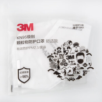 3M KN95口罩 9502V+ 头戴式带呼吸阀 针织带 防工业粉尘防雾霾粉尘飞沫PM2.5 环保装25只装