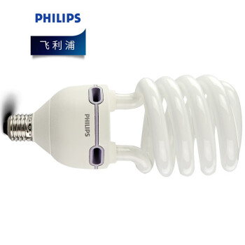 飞利浦（PHILIPS）照明企业客户 大功率节能灯超亮节能灯 e27 螺口 45W日光灯泡 螺旋型 白光 优惠装2支 