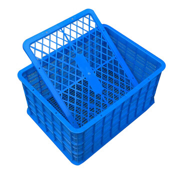 海斯迪克 HKCC19 塑料筐 加厚快递物流周转框 620箩外610*425*355mm