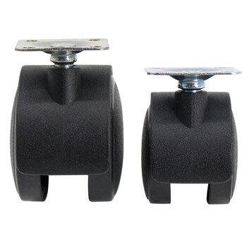 赫思迪格 JG-88 万向轮 轮转椅办公椅轮子 塑料脚轮 1.5寸平板轮带刹车