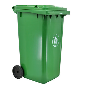 兰诗（LAUTEE）YY- 240B 可挂车户外环卫物业商用大号垃圾桶 绿色240L