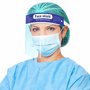 者也 多功能防护面屏 双面防雾防飞沫油溅高清透明面屏一次性海绵面罩 一次性海绵面屏【10个装】