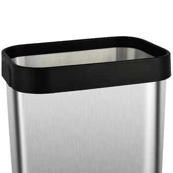 兰诗（LAUTEE）LH5037 不锈钢垃圾桶压圈无盖大号 13L