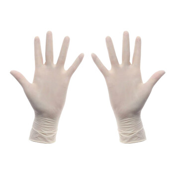 稳斯坦一次性乳胶手套 检查橡胶防护 美容科研实验室50只 米色WST525 L码