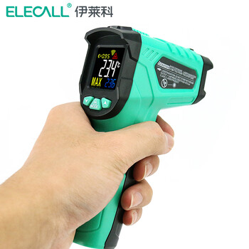 伊莱科(ELECALL)红外线测温仪 高精度测温枪彩屏数显手持式温度计 绿色 EIRT380（-50-380℃） 7 