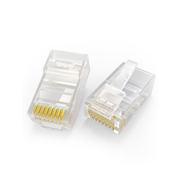 东电通信（DODEM）六类非屏蔽RJ45网络水晶头 8P8C三叉式 网线接头 100个/盒