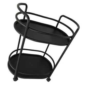 海斯迪克 HK-727 三层塑料小推车 加厚大号塑料餐车 收碗碟车送餐车上菜车 黑色