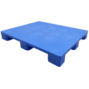 飞尔 平面塑料卡板 平板地台板 加厚蓝色塑胶栈板 川字叉车托盘【B27 九脚平面 1200x1000x140 10KG】