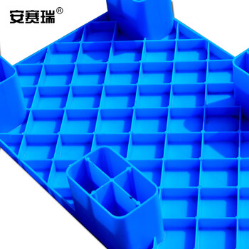 安赛瑞 六脚平板托盘 100×50×13cm 塑料防潮垫板卡板 仓库物流叉车栈板地台地堆 承重约500kg 28406