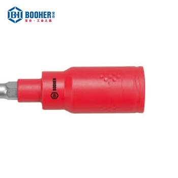宝合(booher)3/8"绝缘12角旋具套筒M6x75mm