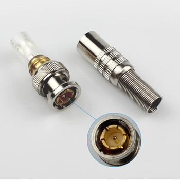 讯浦 2M两兆头BNC/Q9(75-5)视频接头公头 同轴电缆接头DDF射频线连接器10个装XP-BNC-5