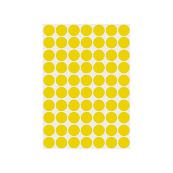 飞尔（FLYER）不干胶分类记号贴 彩色圆点贴 圆点标签颜色贴纸【黄色 19MM 一张70枚】50张起批