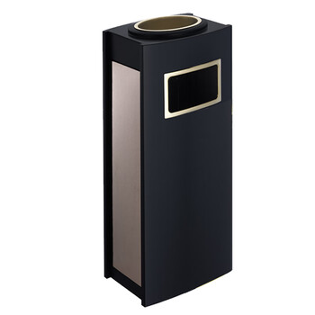 南 GPX-208L 精工座地烟灰桶 黑色 座地垃圾桶 