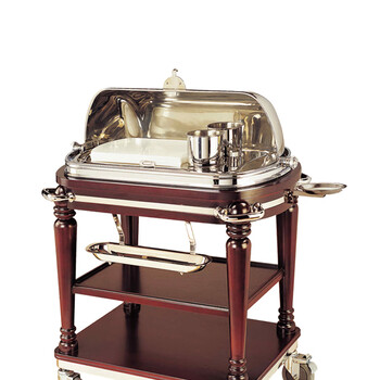 南 C-61 南方豪华长形烧牛肉车 红木色 自助餐车 酒店宾馆送餐车推车 酒水服务车