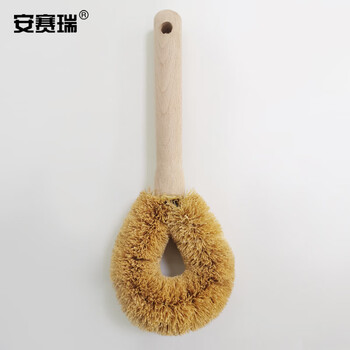 安赛瑞 木柄椰棕刷 椰棕清洁刷 木柄刷子 厨房清洁刷去油污洗碗洗锅刷 清洁用品27356