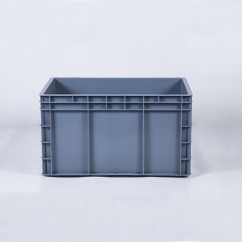 知旦 物流箱 外径:605*400*340mm塑料箱工业物流箱收纳盒工业塑料框周转箱置物箱 ZWL-600340 灰色无盖