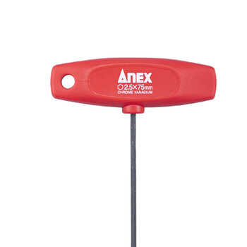 安力士牌（ANEX）进口T柄公制内六角扳手NO.3200 T型平头扳手 2.5x75mm