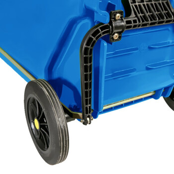 益美得 新国标脚踏分类垃圾桶户外大号环卫垃圾桶 脚踏100L蓝色（可回收物）