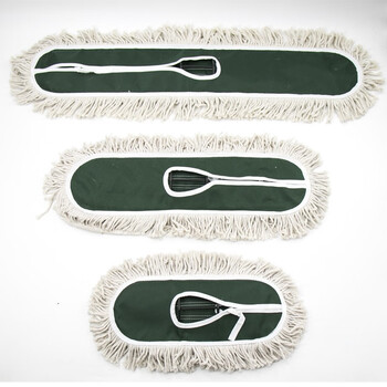 海斯迪克 尘推平板拖把排拖 60CM绿色替换布 办公室家政工厂车间商场保洁吸水去污可拆卸 (1个装) HK-7002