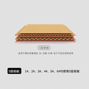飞尔（FLYER）快递纸箱 五层特硬纸板【5#290X170X190mm】10个起订