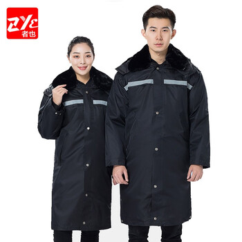 者也（ZYE）保安加厚加长反光棉衣劳保棉袄防寒服工作服棉衣反光棉服 160-190码备注尺码 加长款（反光）
