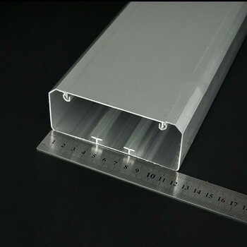 鸣固 铝合金线槽 多功能面板插座线槽 智能充电桩线槽 国标加厚 120*50mm 1米/1根 1.2mm厚（无插座）