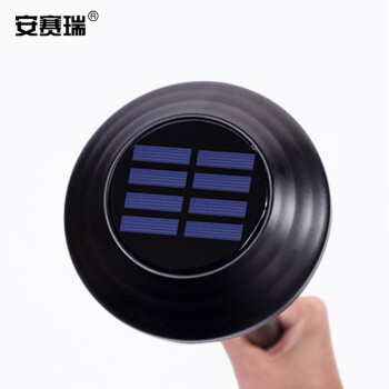 安赛瑞 太阳能草坪灯 户外庭院灯防水  (2个装) 别墅地插灯花园氛围灯 草地光影灯 不锈棕色-冷白 766019