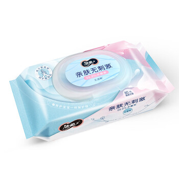 洁柔卫生湿巾80片加厚99.9%杀菌清洁湿纸巾清爽不粘腻线下超市同款
