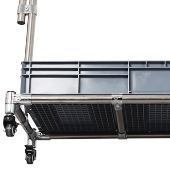 益美得 WY3019 可移动拖把架墩布架挂架复合管不锈钢架子 18挂22钩不锈钢