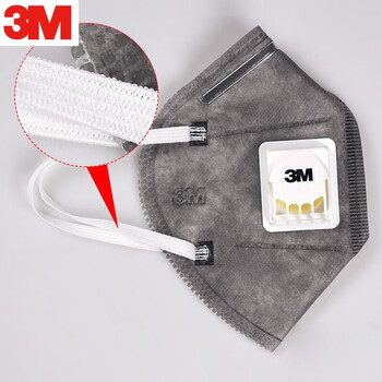 3m 9541V折叠式防有机蒸气异味及颗粒物口罩防雾霾防粉尘防PM2.5口罩耳戴式20只盒工业版定做