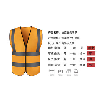 飞尔（FLYER）反光背心 安全警示交通环卫施工反光衣 拉链式反光马甲【土黄色 2XL码】
