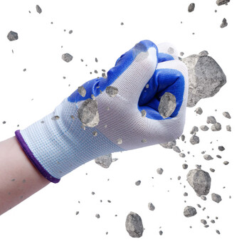 者也 12双劳保手套耐磨工作男工地干活劳动防护加厚耐磨防水防油加厚丁腈橡胶手套夏季透气胶皮浸胶 黑色