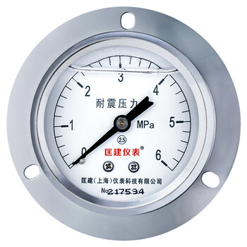 匡建仪表（CONJANT）YTN-60ZT  耐震压力表 0-6mpa不锈钢液压表 轴向抗震高压螺纹14*1.5