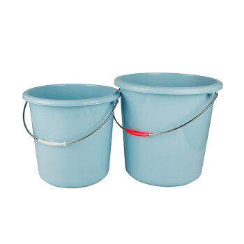 庄太太【 15L蓝色32*30cm】商用加厚洗衣水桶手提装水红色塑料桶盆桶