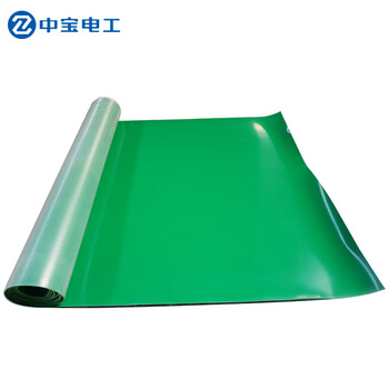 中宝电工 1M*5M*10MM 25KV绝缘胶垫 配电房胶板 5米/卷 1 卷 绿色